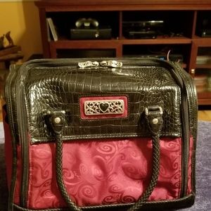 Brighton Red Black Cosmetic Carry On Travel Bag